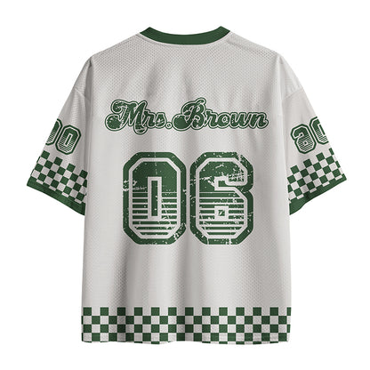Personalized Mascot School Spirit Game Day Teacher Mesh Jersey