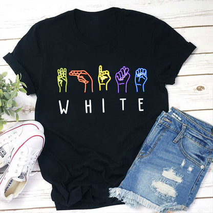 Personalized Name Alphabet Sign Language Teacher T-Shirt