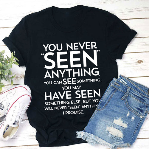 Seen Saw Funny Grammar Teacher T-Shirt