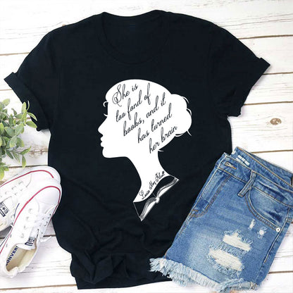 Too Fond Of Books Teacher T-Shirt
