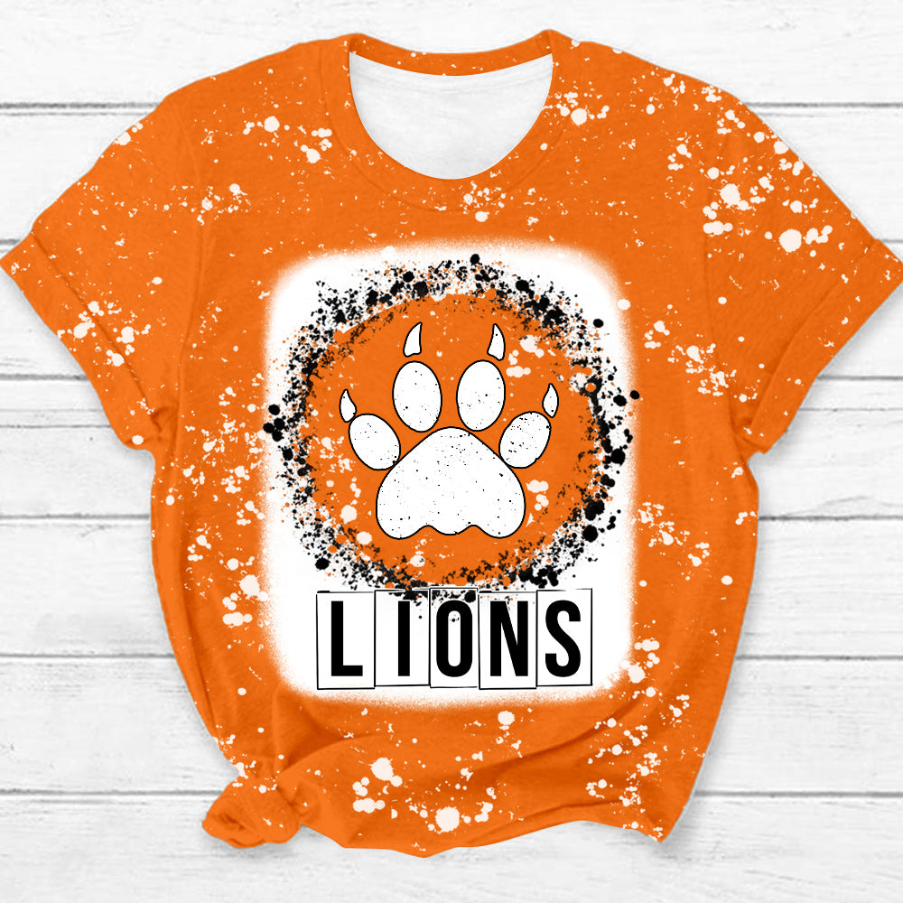 Personalized School Mascot Leopard Paw Teacher Printed Super Soft T-Shirt