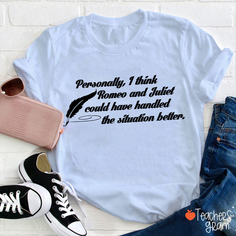 Funny Literature I Think Love Teacher T-Shirt