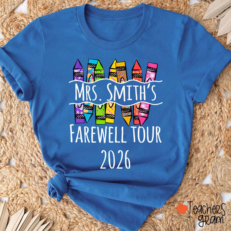 Personalized Farewell Tour Officially Retirement Teacher T-Shirt