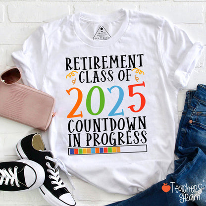 Personalized Retirement Countdown In Progress Teacher T-Shirt