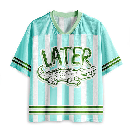 Girly Preppy Boutique After While Crocodile  Teacher Mesh Jersey