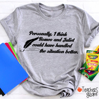 Funny Literature I Think Love Teacher T-Shirt