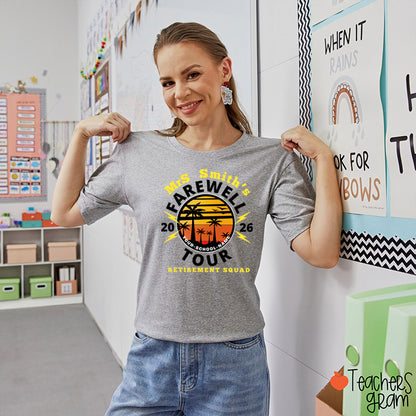Personalized Teacher's Farewell Tour Retirement Squad Teacher T-Shirt