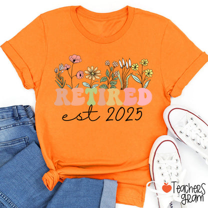 Personalized Retired Est Teacher T-Shirt