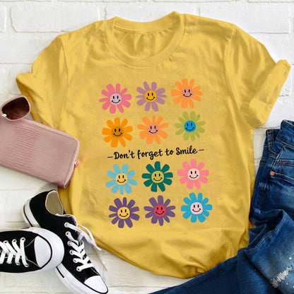 Don't Forget To Smile Teacher T-Shirt