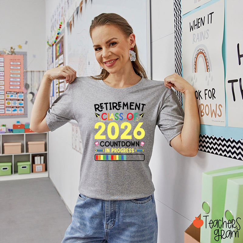 Personalized Countdown On Progress Retirement Teacher T-Shirt