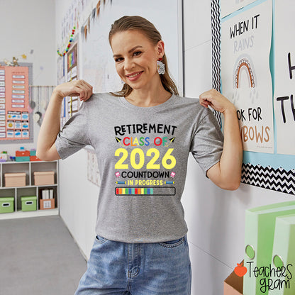 Personalized Countdown On Progress Retirement Teacher T-Shirt