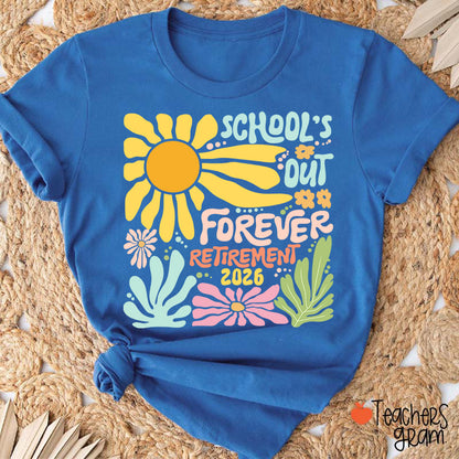 Personalized Colorful Sunflowers And Text Teacher T-Shirt