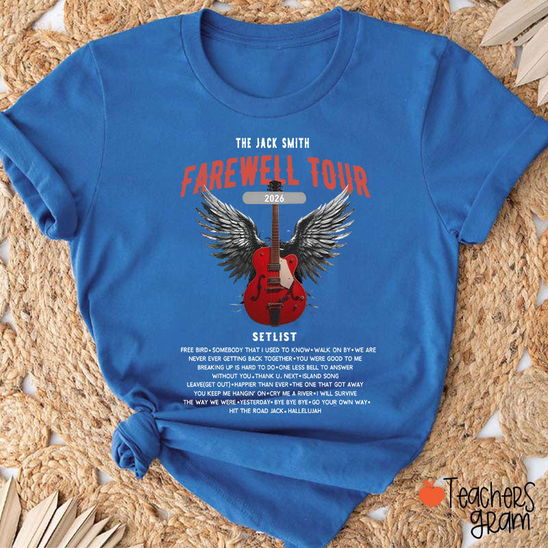 Personalized Retirement Funny Music-themed Teacher T-Shirt