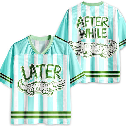 Girly Preppy Boutique After While Crocodile  Teacher Mesh Jersey