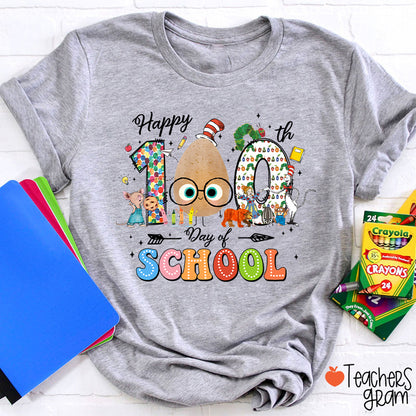 Children's Books Happy 100 Days Of School Teacher T-Shirt