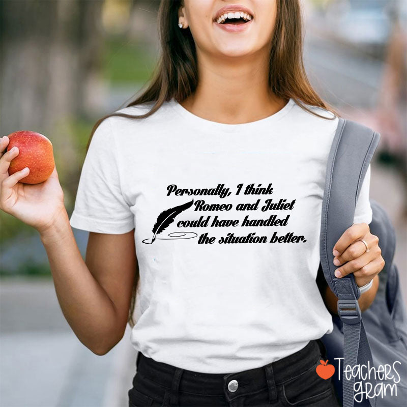 Funny Literature I Think Love Teacher T-Shirt