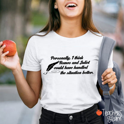 Funny Literature I Think Love Teacher T-Shirt