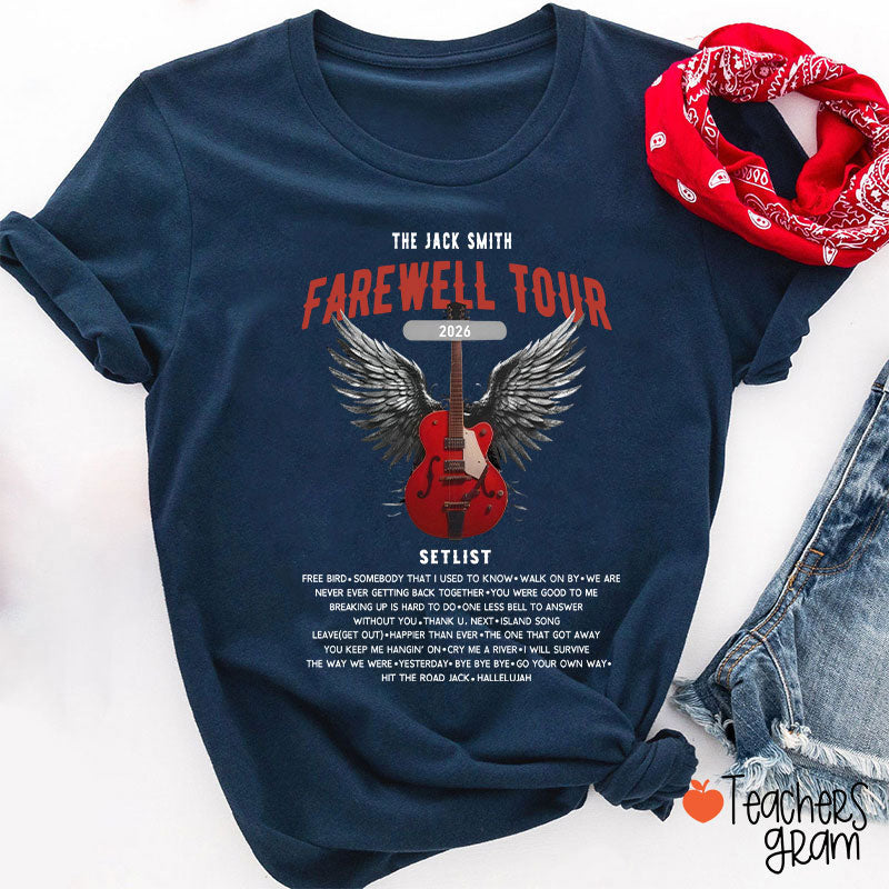 Personalized Retirement Funny Music-themed Teacher T-Shirt