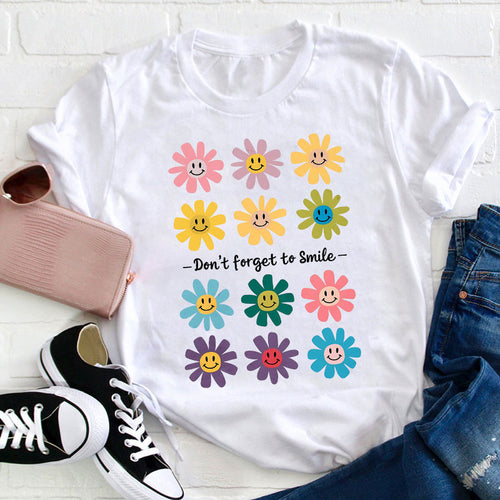 Don't Forget To Smile Teacher T-Shirt