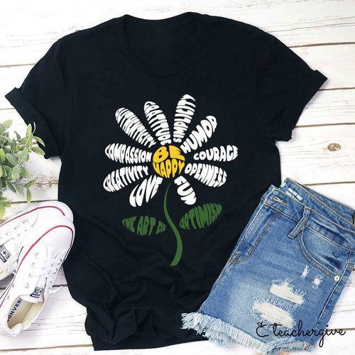 Life Is Good Letter Flower T-Shirt