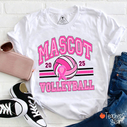 Personalized Mascot And Sport Breast Cance Teacher T-Shirt