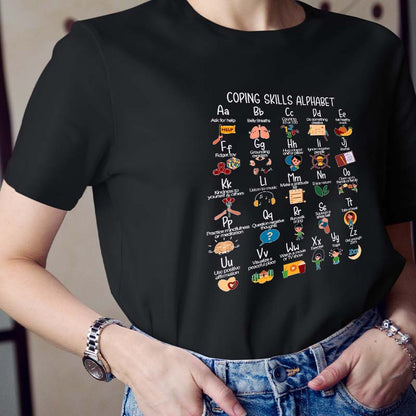 Coping Skills Alphabet Teacher T-Shirt