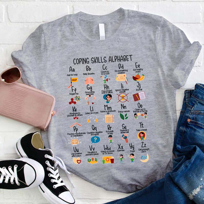 Coping Skills Alphabet Teacher T-Shirt