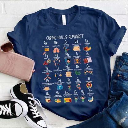 Coping Skills Alphabet Teacher T-Shirt