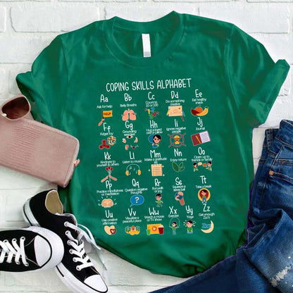 Coping Skills Alphabet Teacher T-Shirt