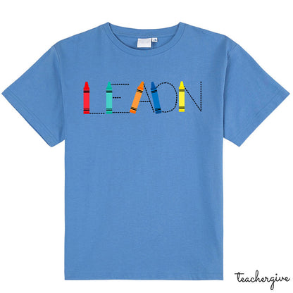 Personalized Name Crayons Letters Class T-Shirt