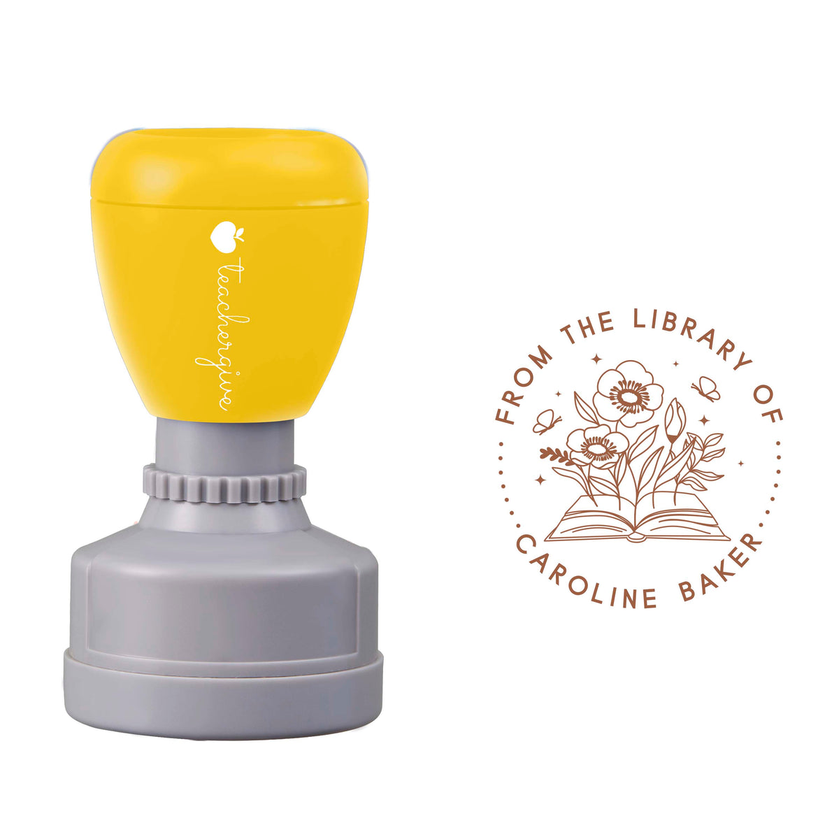 Personalized From The Library Of Teacher Stamp