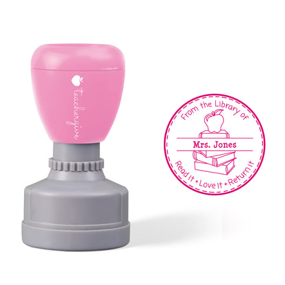 Personalized Name From The Library Of Read Love Return It Teacher Stamp