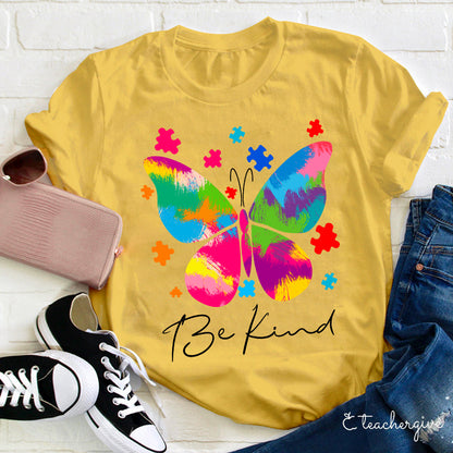 Be Kind Butterfly Teacher T-Shirt