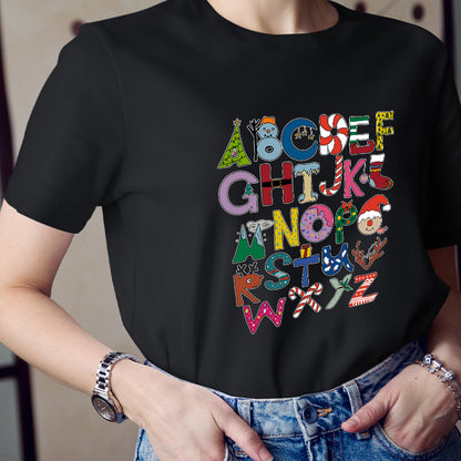 Christmas Alphabet Teacher T-Shirt
