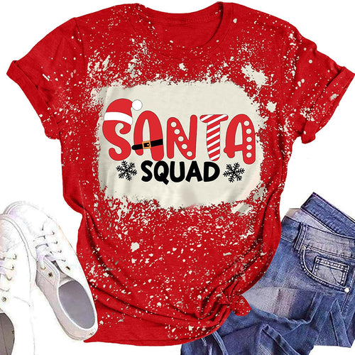 Santa Squad Teacher Printed Super Soft T-Shirt