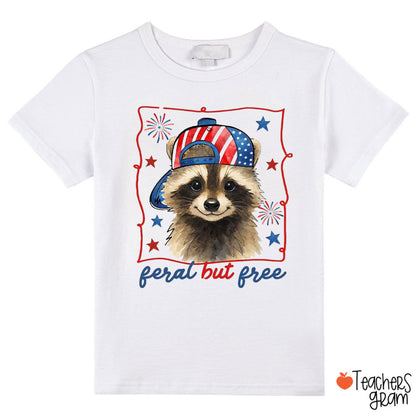Personalized Feral But Free Raccoon Class T-Shirt