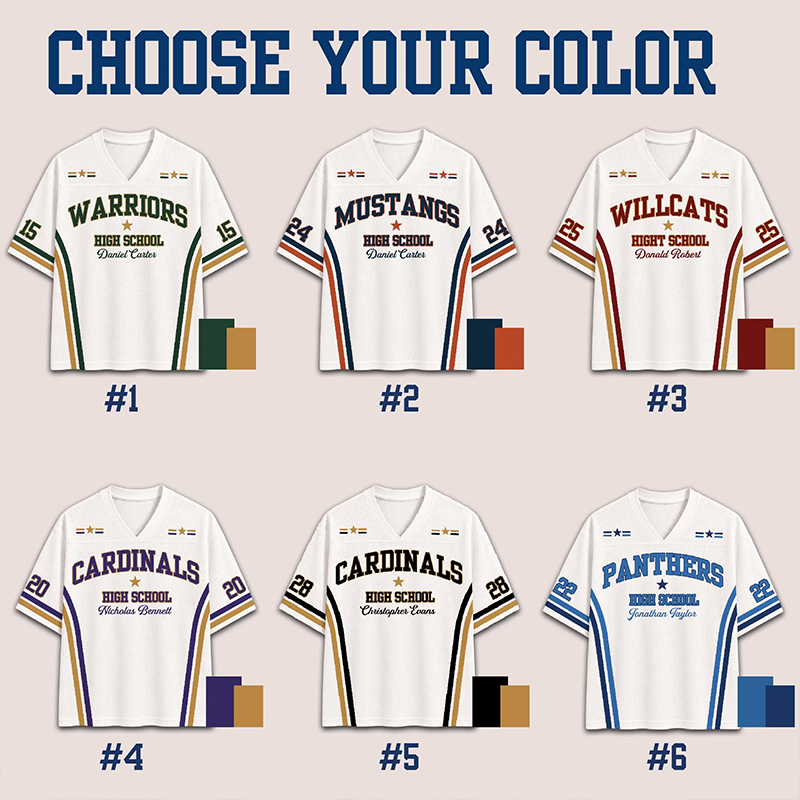 Personalized Grade Mascot School Name And Number Group Matching Teacher Mesh Jersey