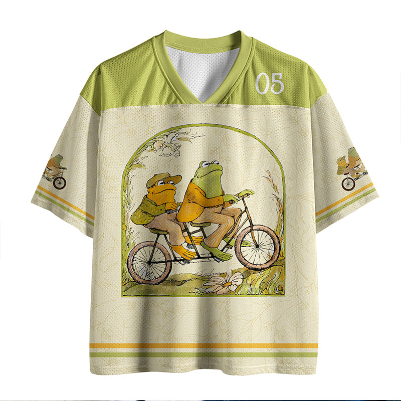 Personalized Frog And Friend Literature Teacher Mesh Jersey