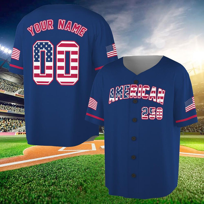 Personalized USA 250th Anniversary Teacher Baseball Jersey