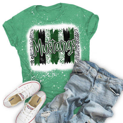 Personalized Mascot Stripe Graffiti Teacher Printed Super Soft T-Shirt