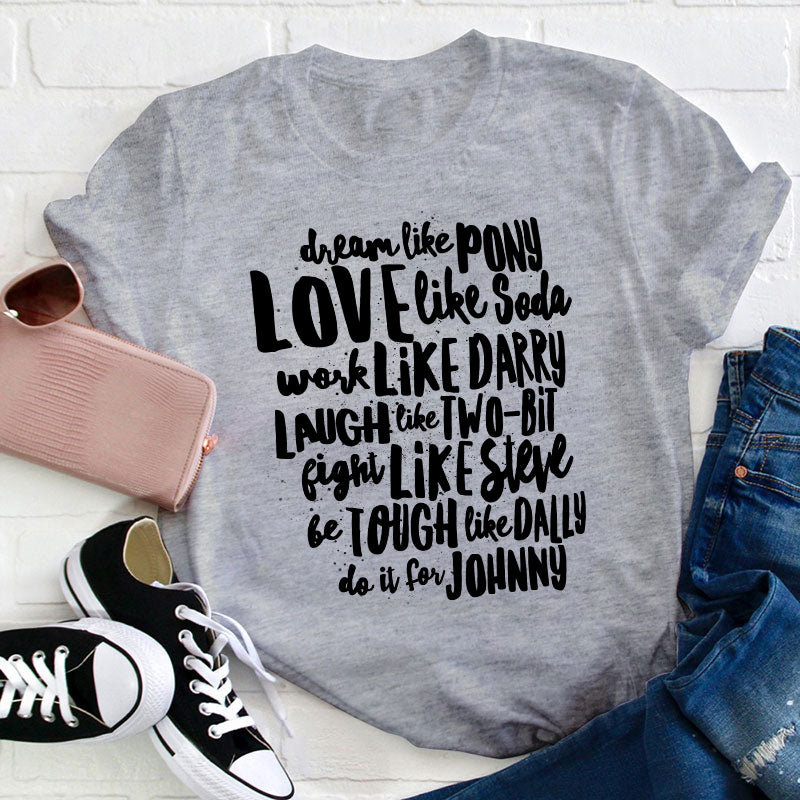 Famous Book Character Names Teacher T-Shirt
