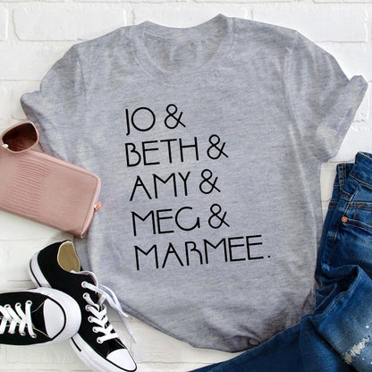 Little Women Character Names Literature Teacher T-Shirt