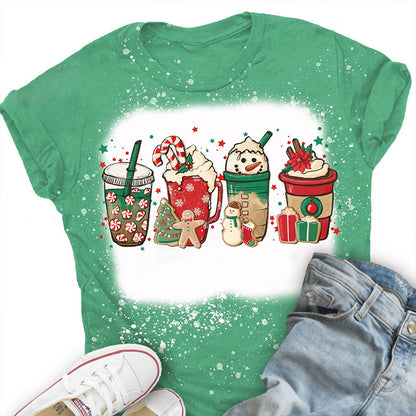 Christmas Coffee Teacher Printed Super Soft T-Shirt
