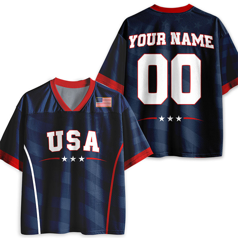 Personalized Name And Number USA Teacher Mesh Jersey
