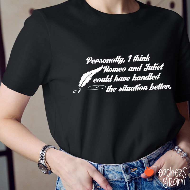 Funny Literature I Think Love Teacher T-Shirt