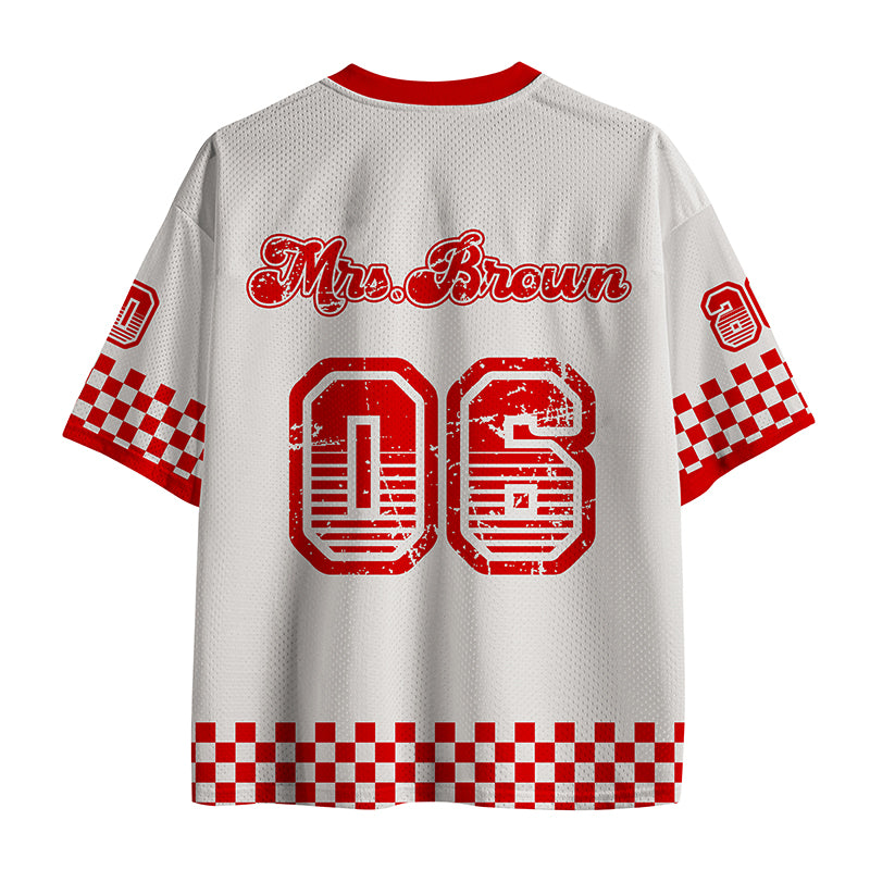 Personalized Mascot School Spirit Game Day Teacher Mesh Jersey