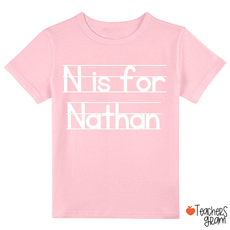 Personalized N Is For Nathan Class T-Shirt