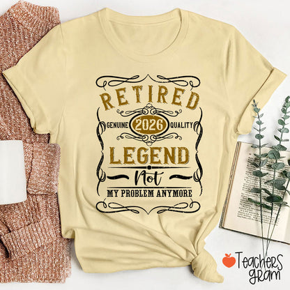 Personalized Legend Retired Teacher T-Shirt