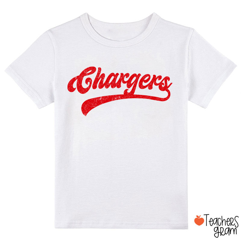 Personalized Mascot Washed And Distressed Print Class T-Shirt