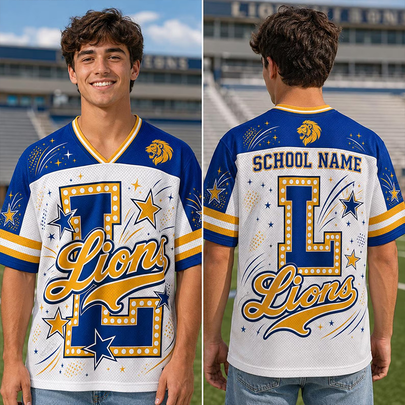 Personalized Mascot Sport Letter Print Teacher Mesh Jersey